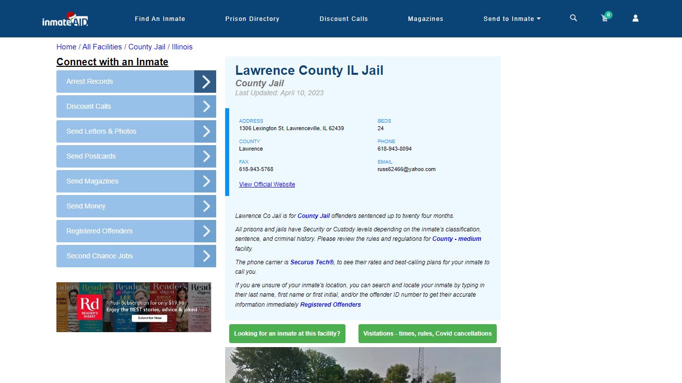 Lawrence County IL Jail - Inmate Locator - Lawrenceville, IL